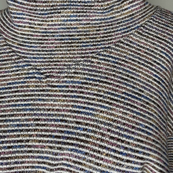 Madewell rainbow coloured turtleneck top medium - Picture 8 of 10